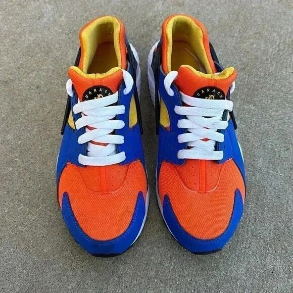Nike Huarache Run (GS) Royal Blue Orange Size 6.5Y = Women’s 8 - Picture 3 of 12